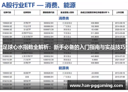 足球心水指数全解析：新手必备的入门指南与实战技巧